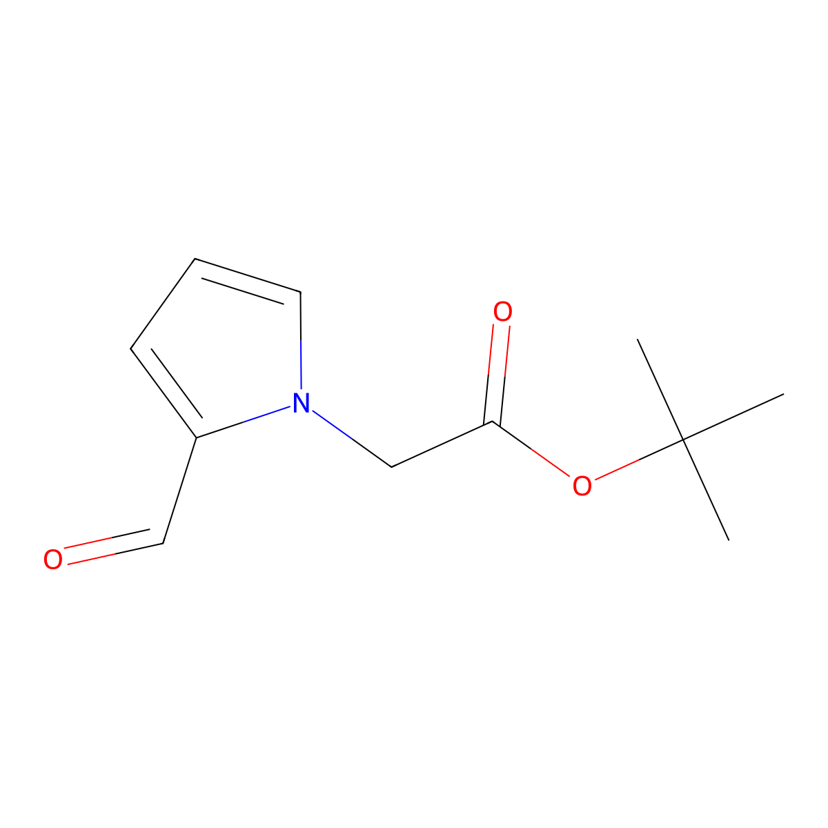 tert-butyl 2-(2-formyl-1H-pyrrol-1-yl)acetate molecular structure, CAS 1909317-17-4