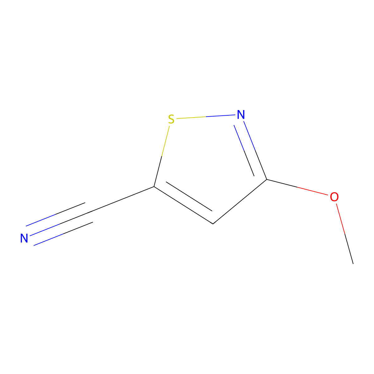 3-Methoxy-1,2-thiazole-5-carbonitrile molecular structure, CAS 1909317-29-8