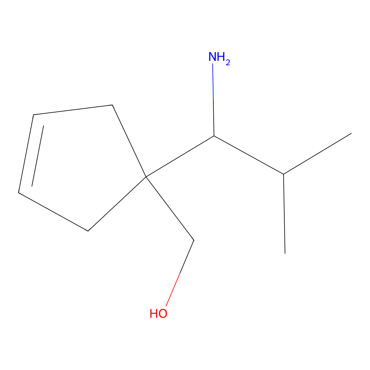 [1-(1-Amino-2-methylpropyl)cyclopent-3-en-1-yl]methanol molecular structure, CAS 1909317-49-2