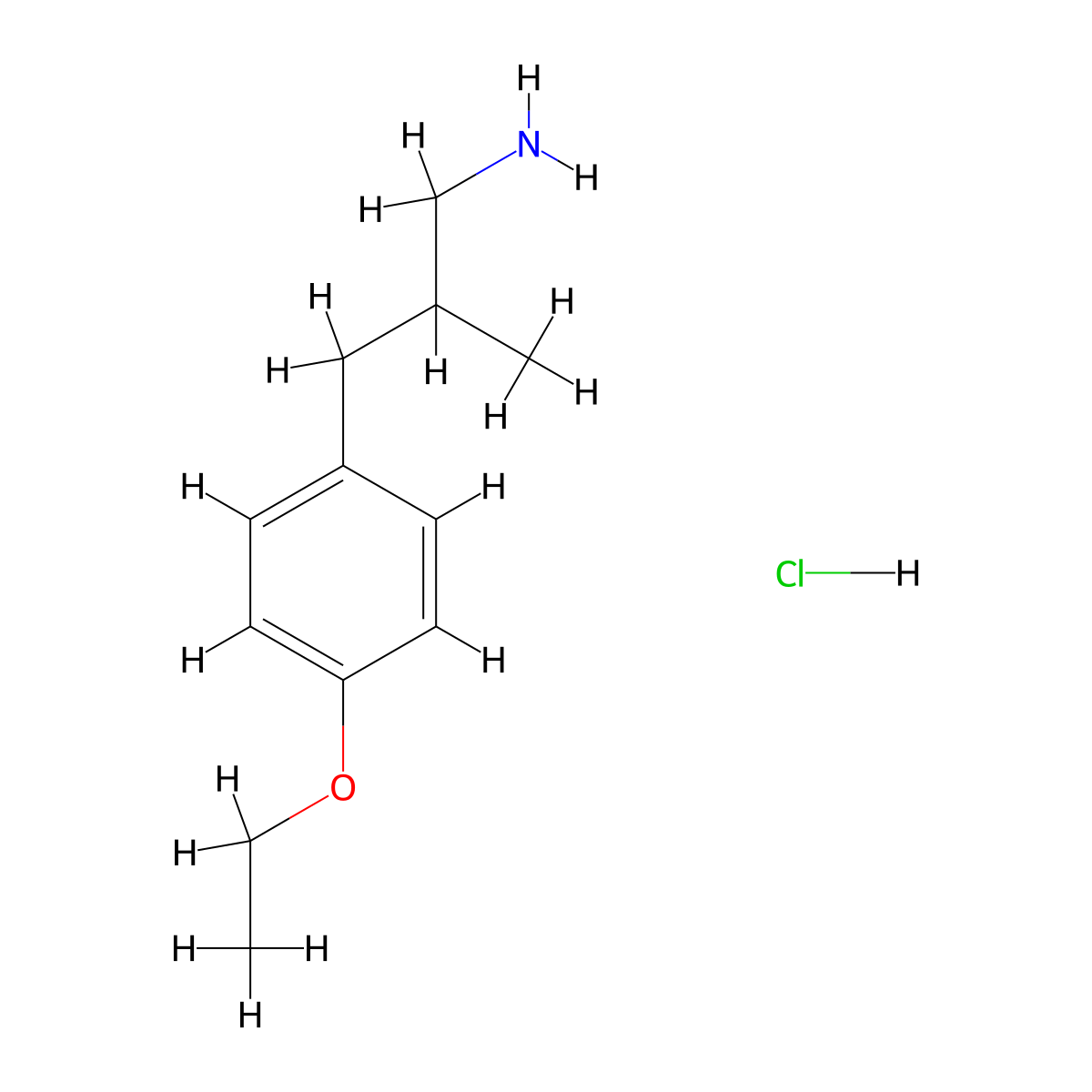 3-(4-Ethoxyphenyl)-2-methylpropan-1-amine hydrochloride molecular structure, CAS 1909317-55-0