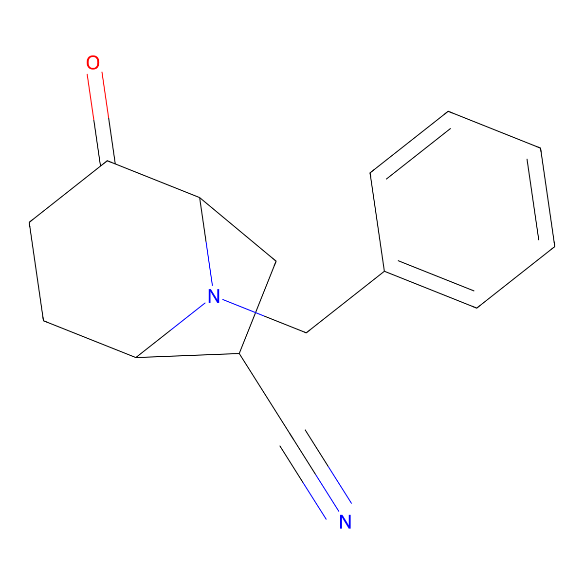 8-Benzyl-2-oxo-8-azabicyclo[3.2.1]octane-6-carbonitrile molecular structure, CAS 1909317-57-2