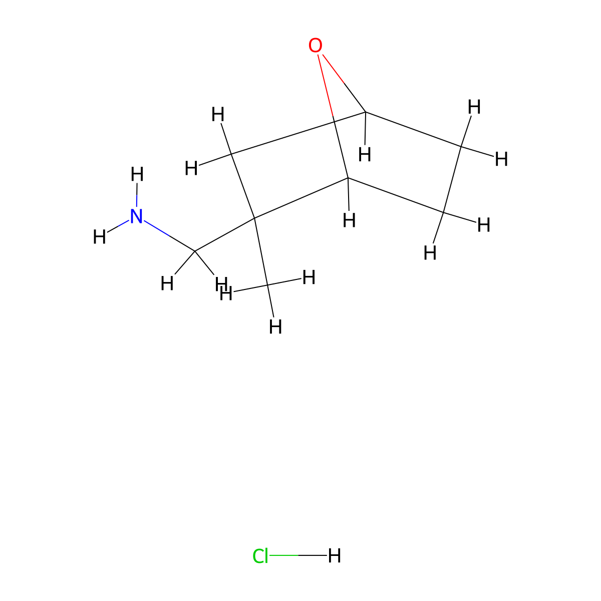 {2-Methyl-7-oxabicyclo[2.2.1]heptan-2-yl}methanamine hydrochloride molecular structure, CAS 1909317-58-3