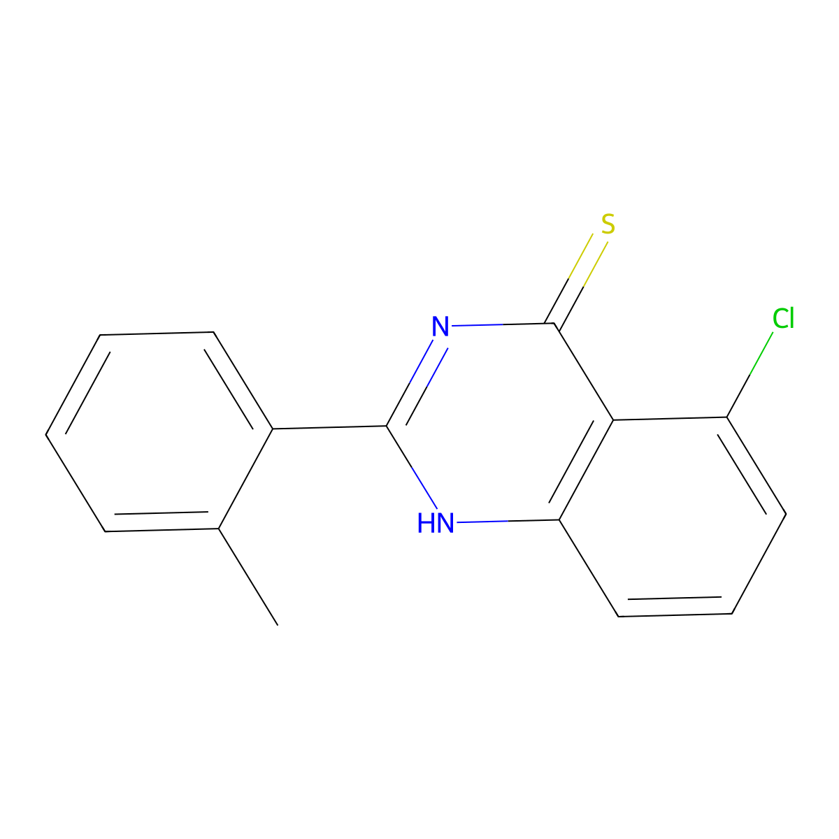 5-Chloro-2-(2-methylphenyl)quinazoline-4-thiol molecular structure, CAS 1909317-60-7