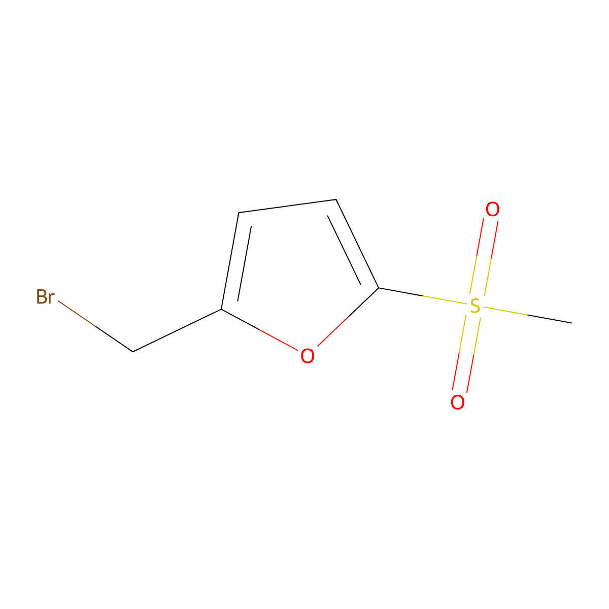 2-(Bromomethyl)-5-methanesulfonylfuran molecular structure, CAS 1909317-63-0
