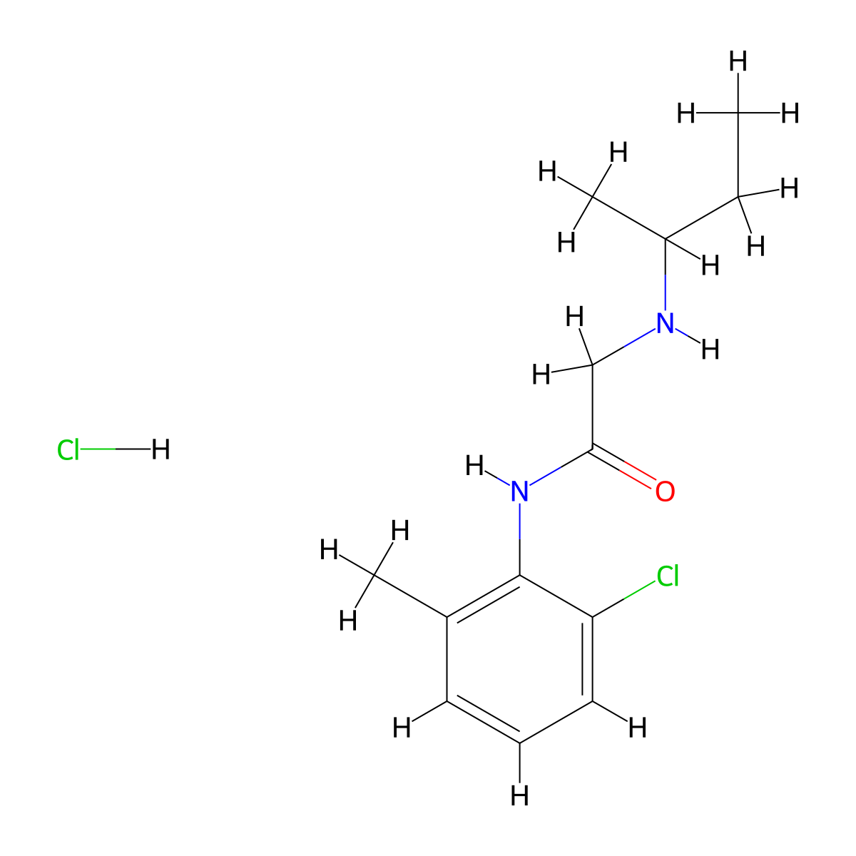 2-[(butan-2-yl)amino]-N-(2-chloro-6-methylphenyl)acetamide hydrochloride molecular structure, CAS 1909318-64-4