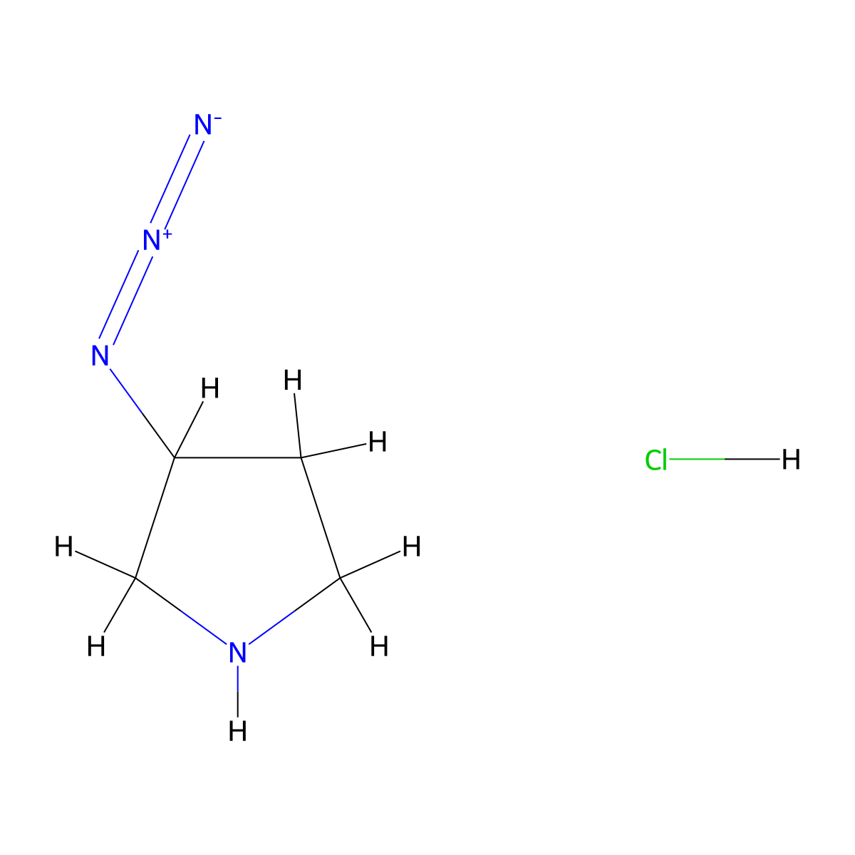 3-Azidopyrrolidine hydrochloride molecular structure, CAS 1909318-65-5