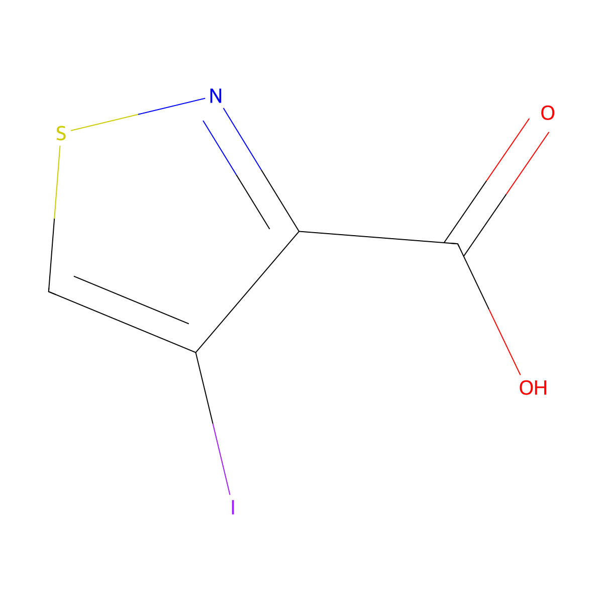 3-Isothiazolecarboxylic acid, 4-iodo- molecular structure, CAS 1909318-82-6