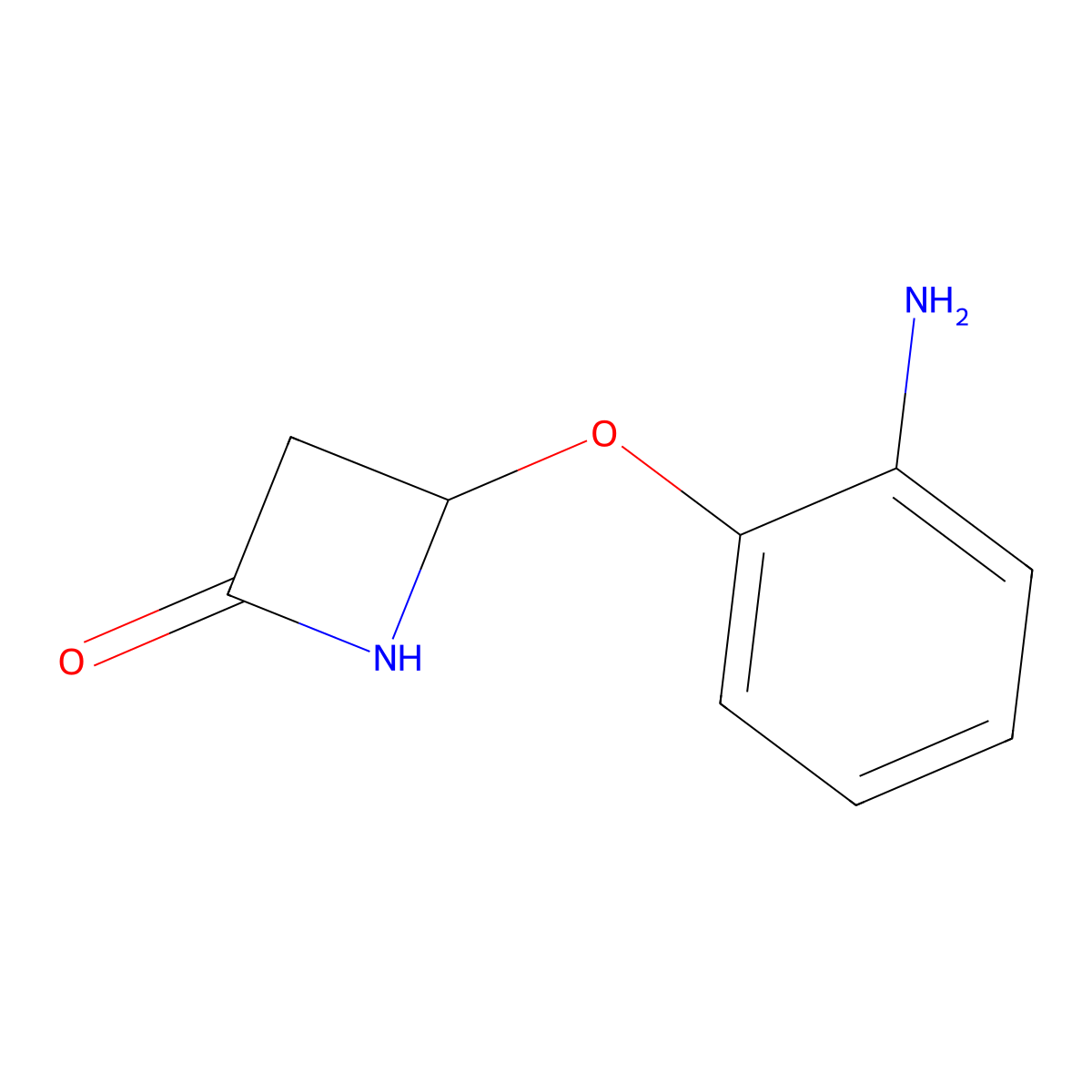 4-(2-Aminophenoxy)azetidin-2-one molecular structure, CAS 1909318-85-9