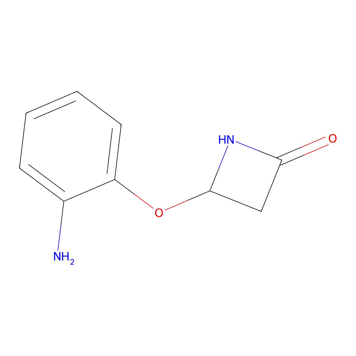4-(2-Aminophenoxy)azetidin-2-one molecular structure, CAS 1909318-85-9