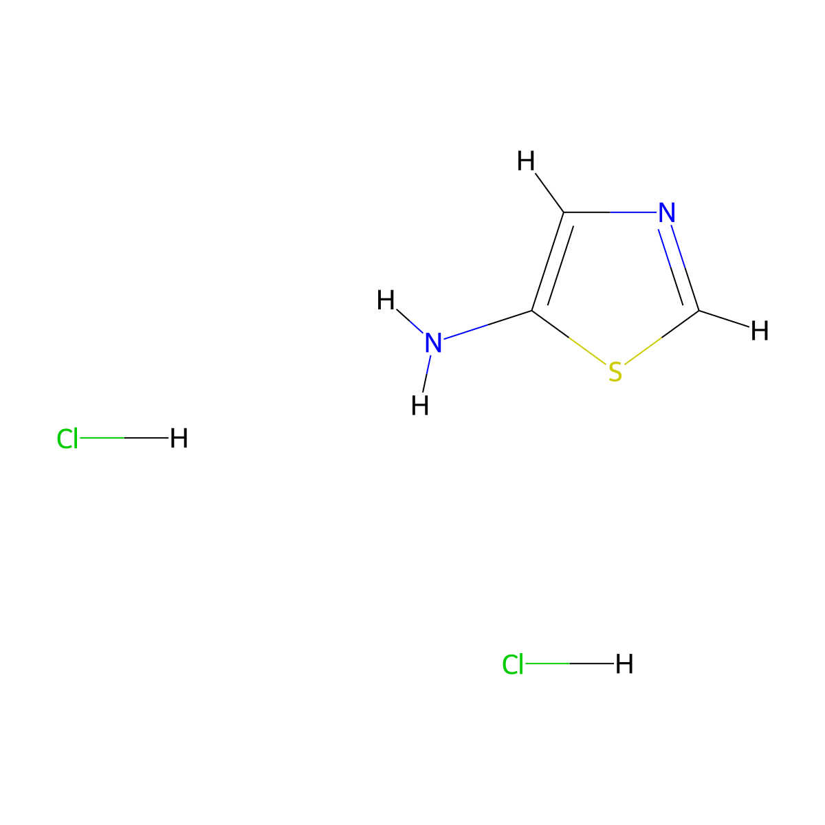 1,3-Thiazol-5-amine dihydrochloride molecular structure, CAS 1909319-11-4