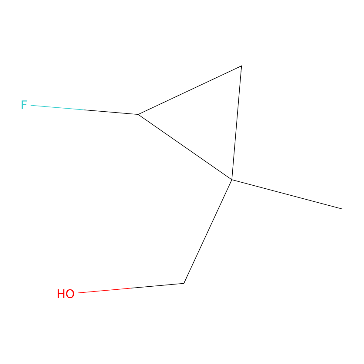 (2-Fluoro-1-methylcyclopropyl)methanol molecular structure, CAS 1909319-13-6