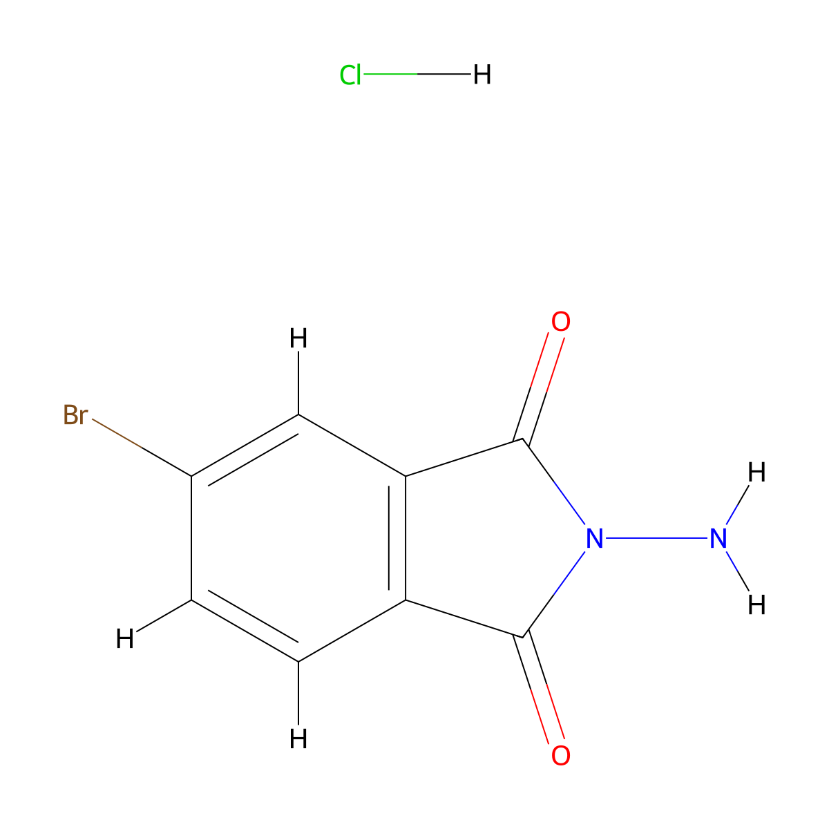 2-amino-5-bromo-2,3-dihydro-1H-isoindole-1,3-dione hydrochloride molecular structure, CAS 1909319-21-6