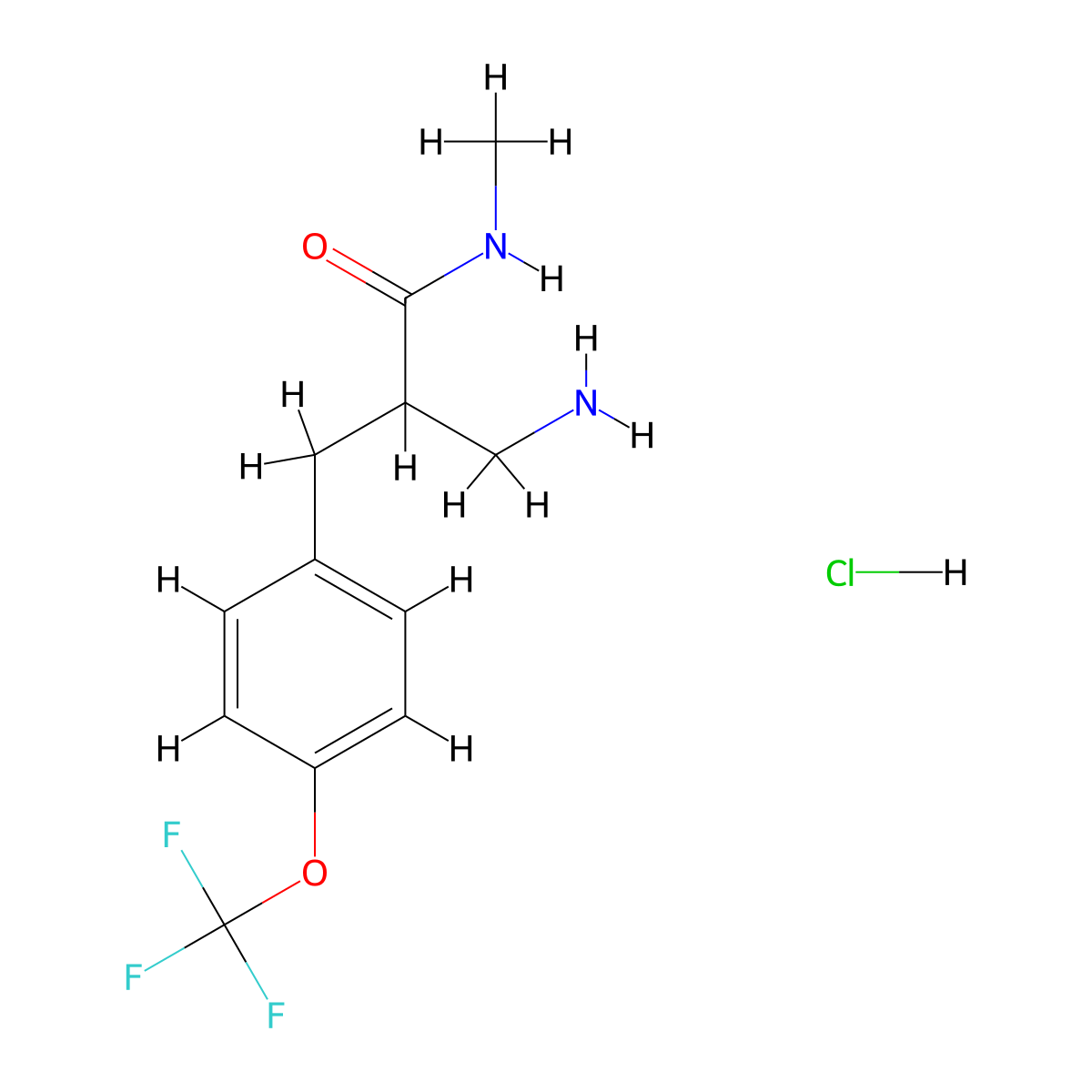 3-amino-N-methyl-2-{[4-(trifluoromethoxy)phenyl]methyl}propanamide hydrochloride molecular structure, CAS 1909319-24-9