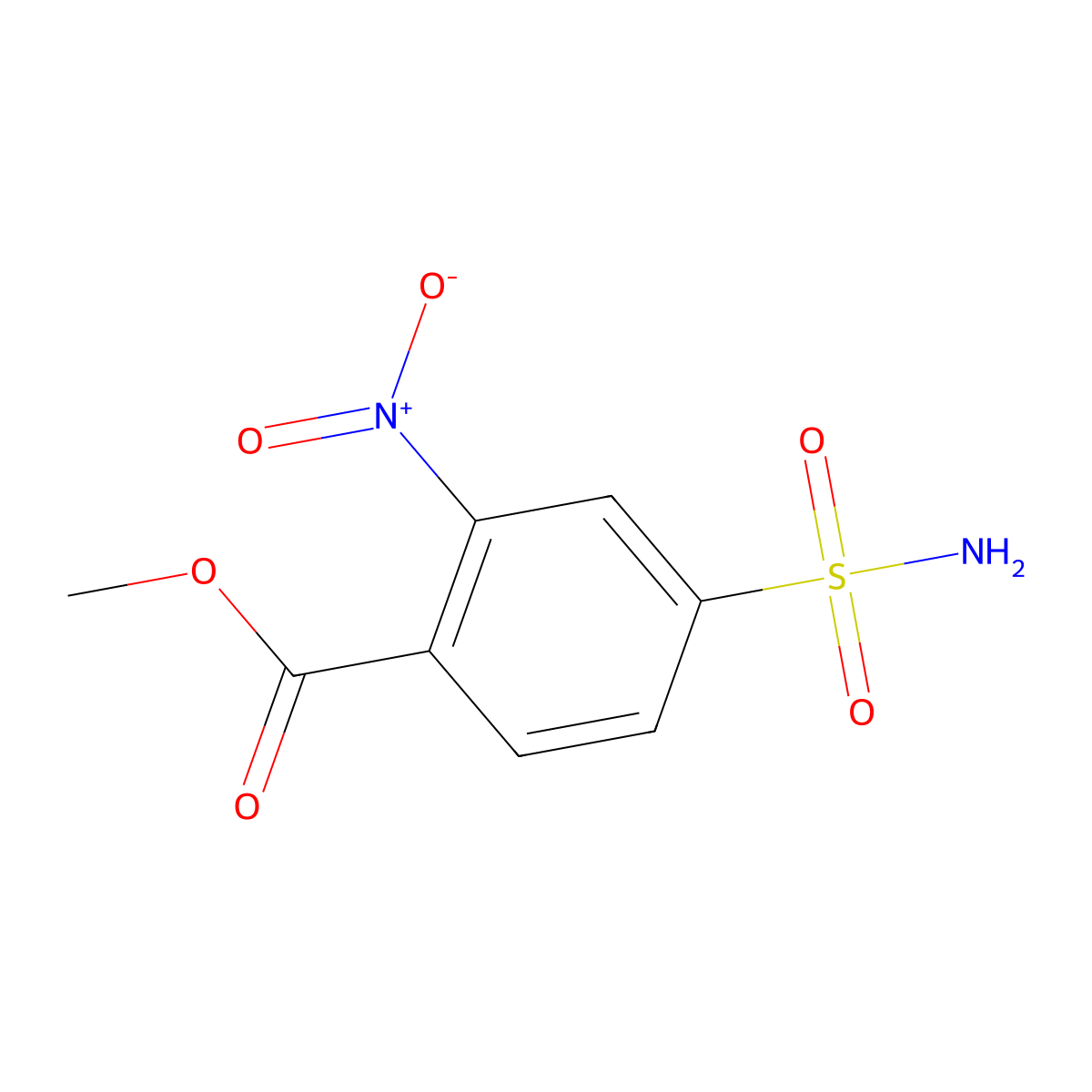 Methyl 2-nitro-4-sulfamoylbenzoate molecular structure, CAS 1909319-34-1