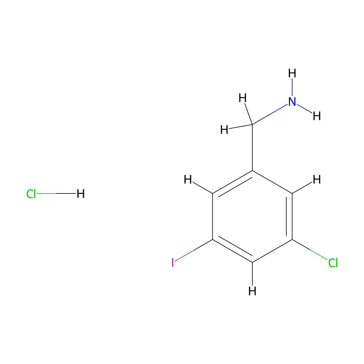 (3-Chloro-5-iodophenyl)methanamine hydrochloride molecular structure, CAS 1909319-35-2