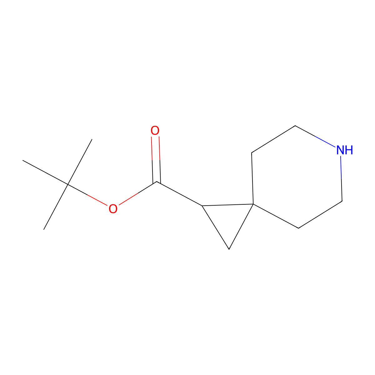 Tert-butyl 6-azaspiro[2.5]octane-1-carboxylate molecular structure, CAS 1909319-37-4