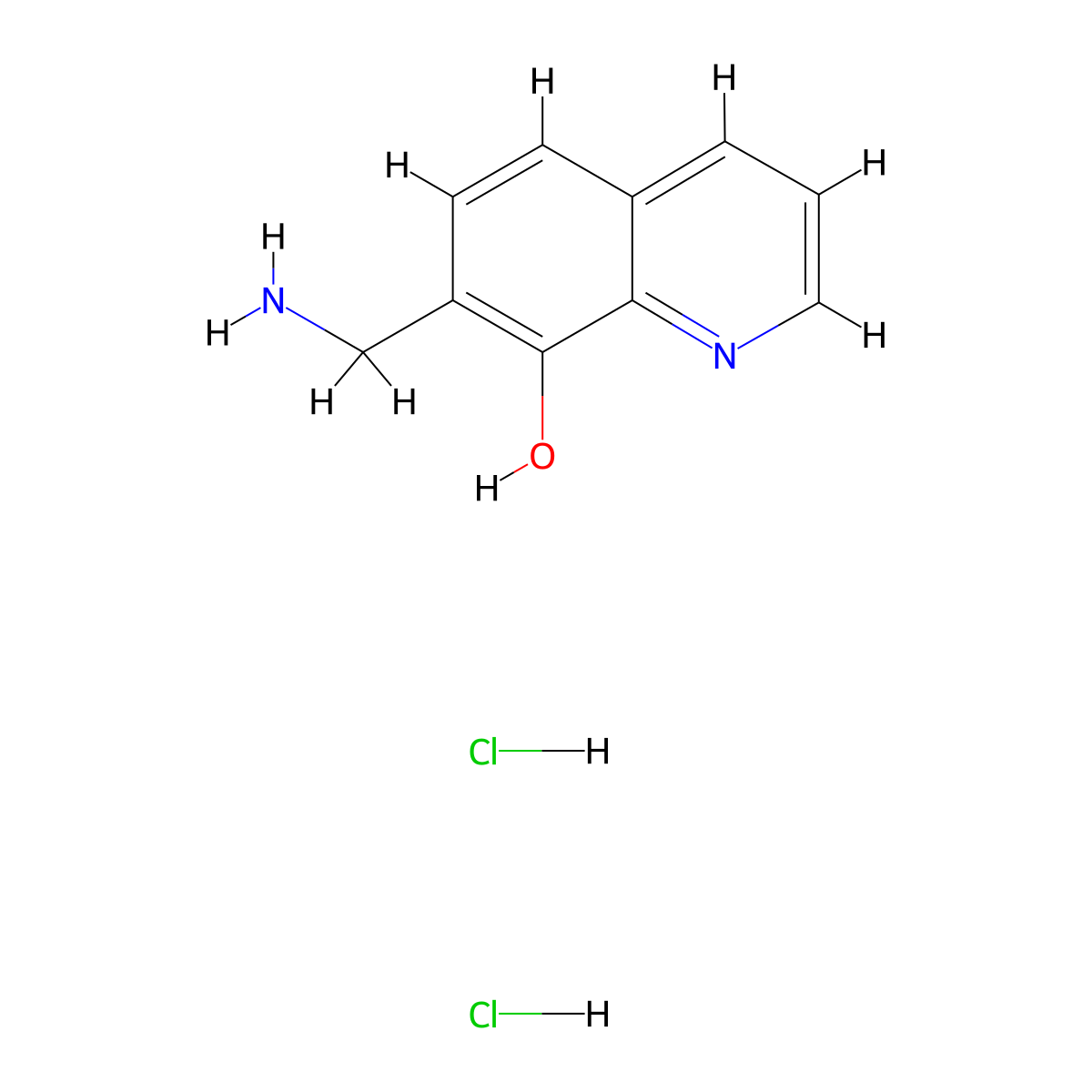 7-(Aminomethyl)quinolin-8-ol dihydrochloride molecular structure, CAS 1909319-46-5