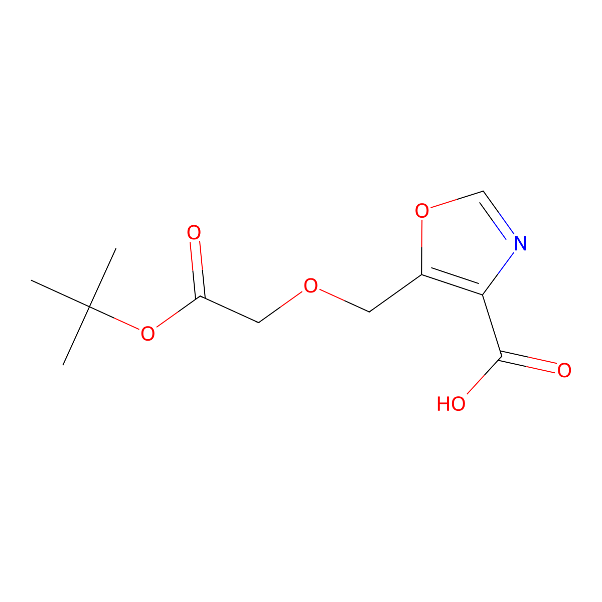 5-{[2-(Tert-butoxy)-2-oxoethoxy]methyl}-1,3-oxazole-4-carboxylic acid molecular structure, CAS 1909319-49-8