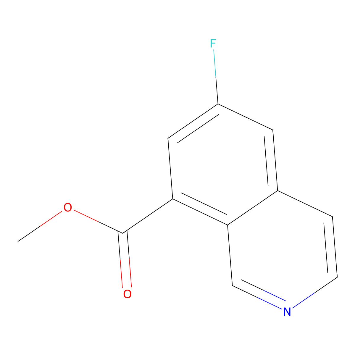 Methyl 6-fluoroisoquinoline-8-carboxylate molecular structure, CAS 1909319-57-8