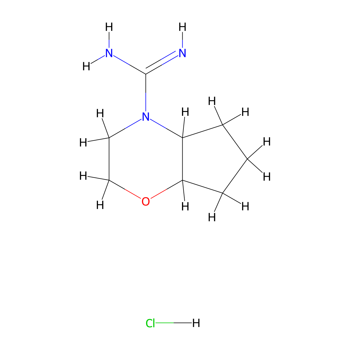 Octahydrocyclopenta[b]morpholine-4-carboximidamide hydrochloride molecular structure, CAS 1909319-60-3