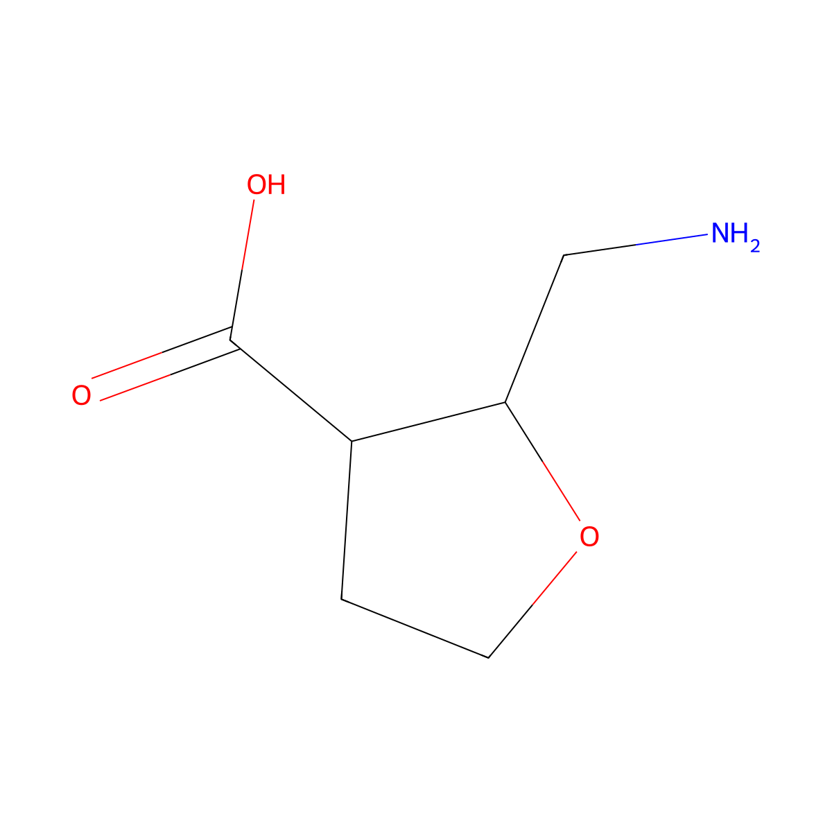 2-(Aminomethyl)oxolane-3-carboxylic acid molecular structure, CAS 1909319-62-5