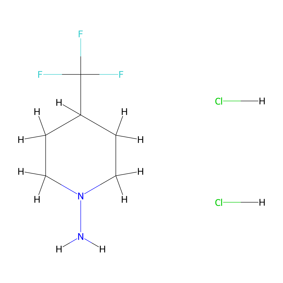 4-(Trifluoromethyl)piperidin-1-amine dihydrochloride molecular structure, CAS 1909319-83-0