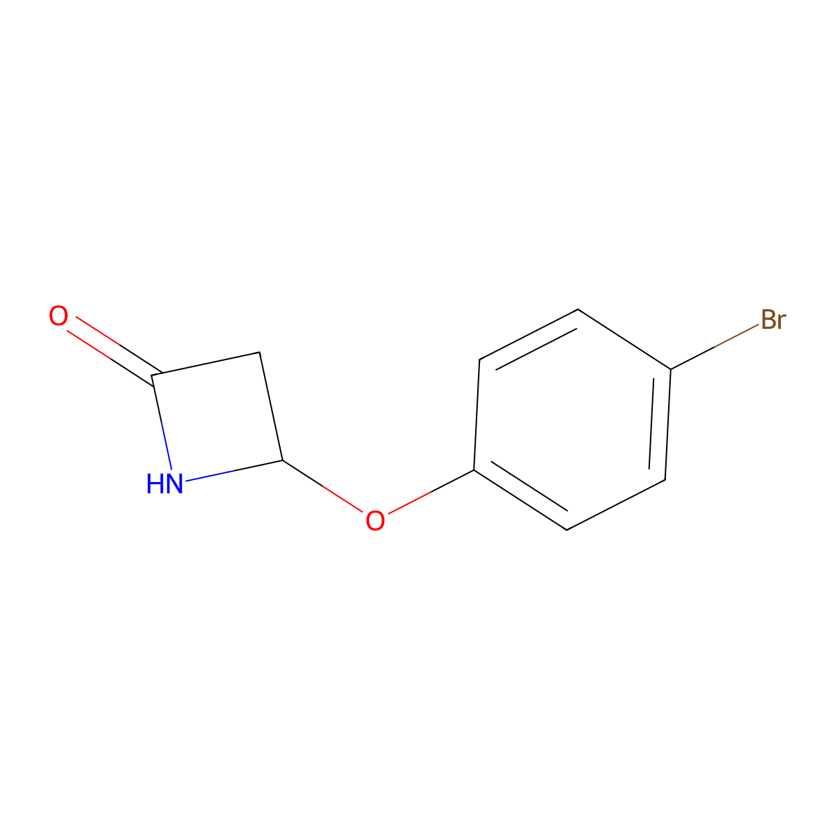 4-(4-Bromophenoxy)azetidin-2-one molecular structure, CAS 1909319-93-2