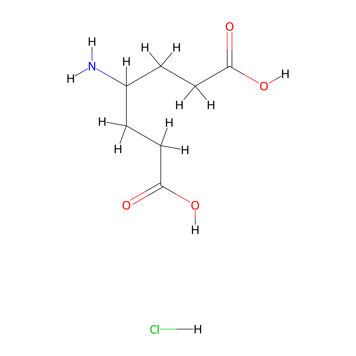 4-Aminoheptanedioic acid hydrochloride molecular structure, CAS 1909319-97-6
