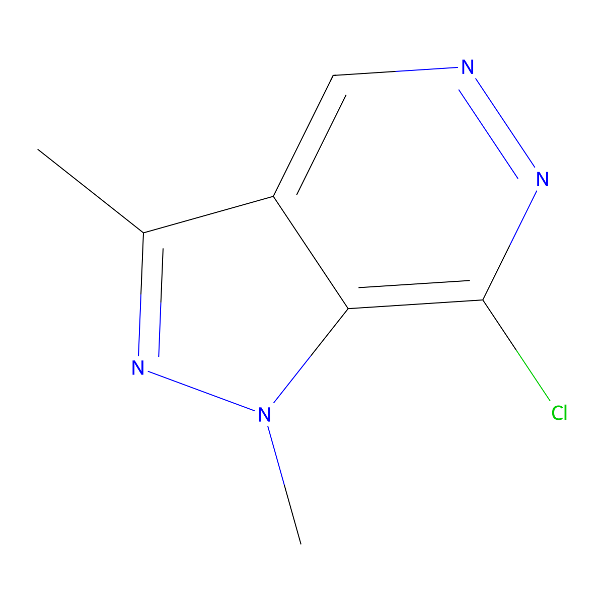 7-chloro-1,3-dimethyl-1H-pyrazolo(3,4-d)pyridazine molecular structure, CAS 1909320-06-4