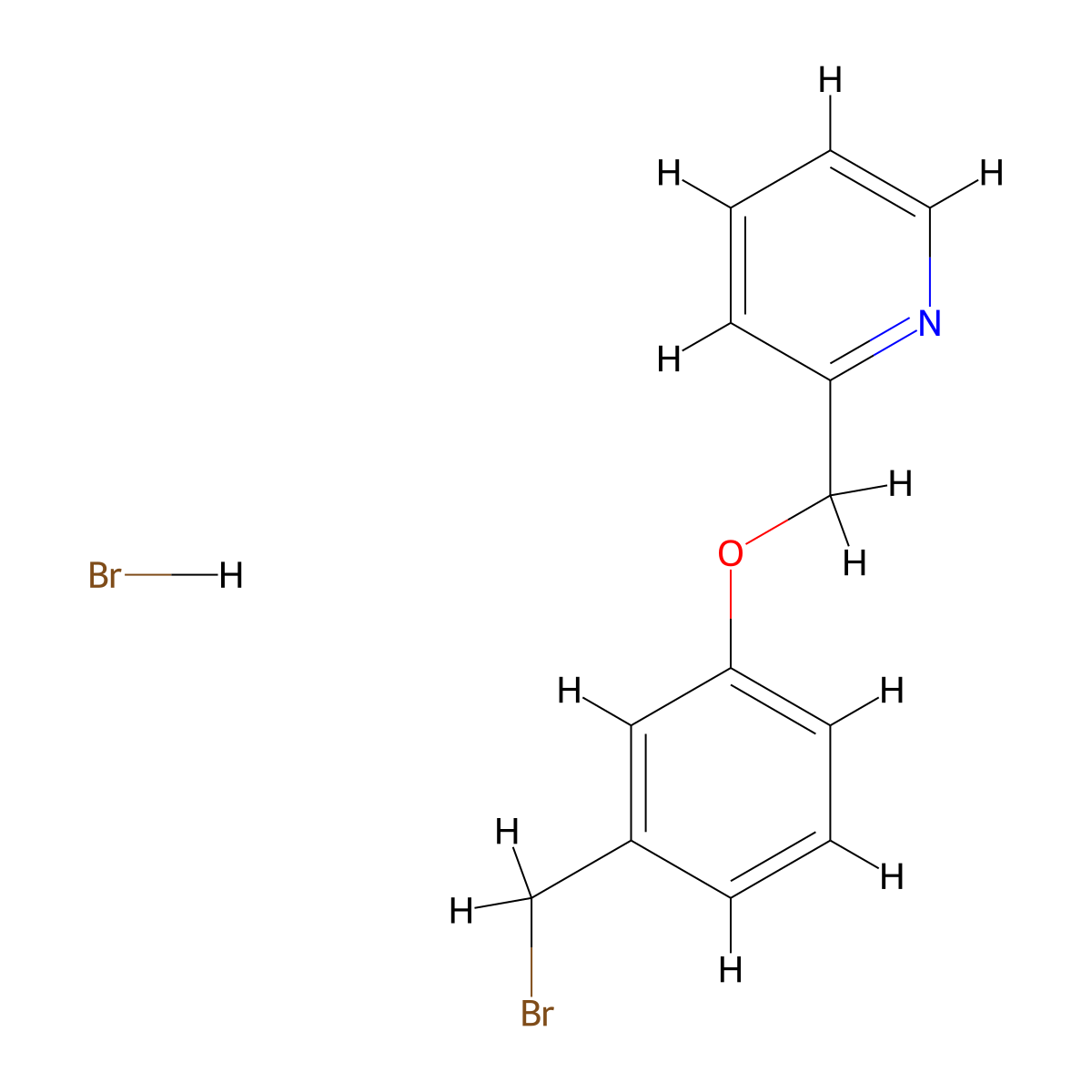 2-{[3-(Bromomethyl)phenoxy]methyl}pyridine hydrobromide molecular structure, CAS 1909320-11-1