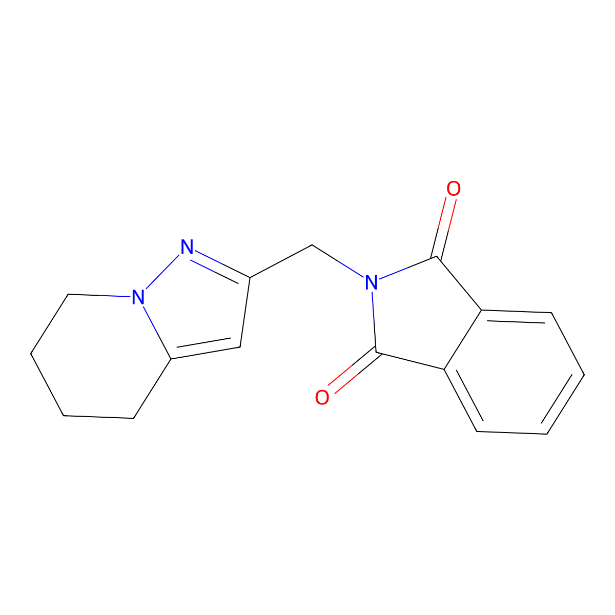 2-({4H,5H,6H,7H-pyrazolo[1,5-a]pyridin-2-yl}methyl)-2,3-dihydro-1H-isoindole-1,3-dione molecular structure, CAS 1909320-18-8