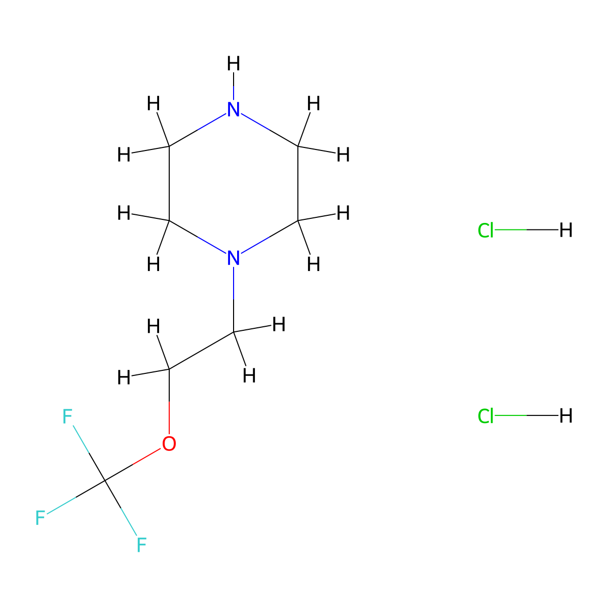 1-(2-(Trifluoromethoxy)ethyl)piperazine dihydrochloride molecular structure, CAS 1909320-19-9