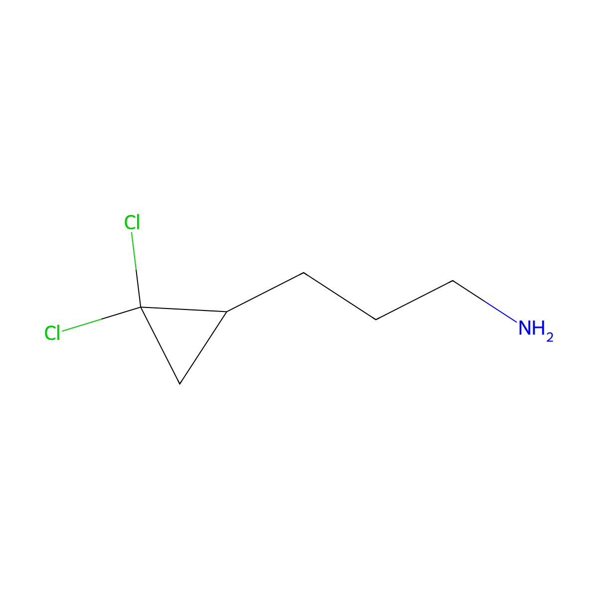 3-(2,2-Dichlorocyclopropyl)propan-1-amine molecular structure, CAS 1909320-22-4
