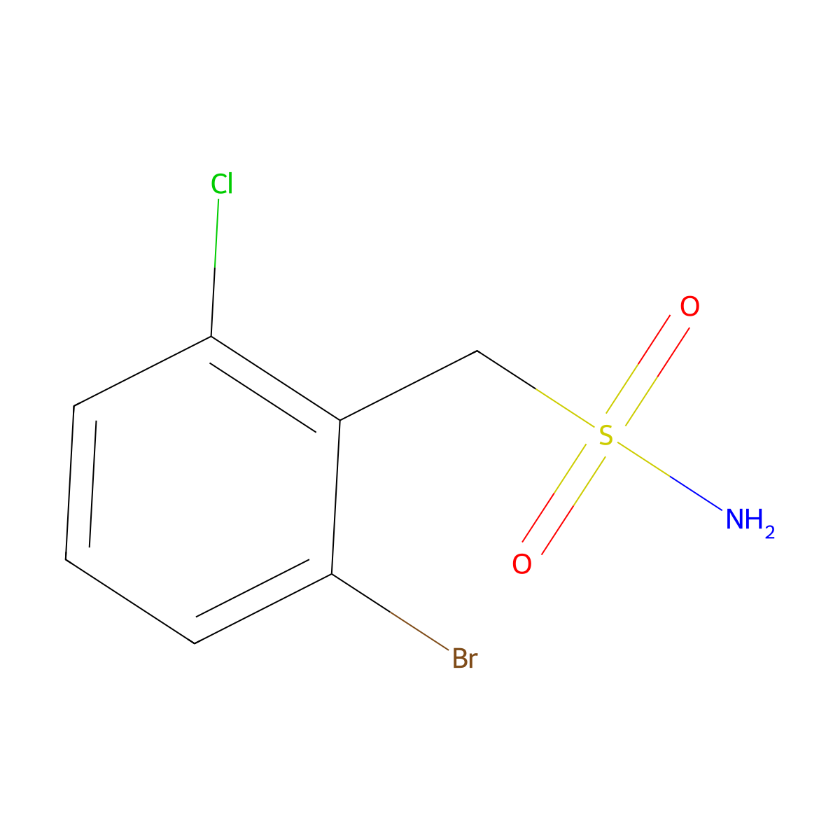 (2-Bromo-6-chlorophenyl)methanesulfonamide molecular structure, CAS 1909320-24-6