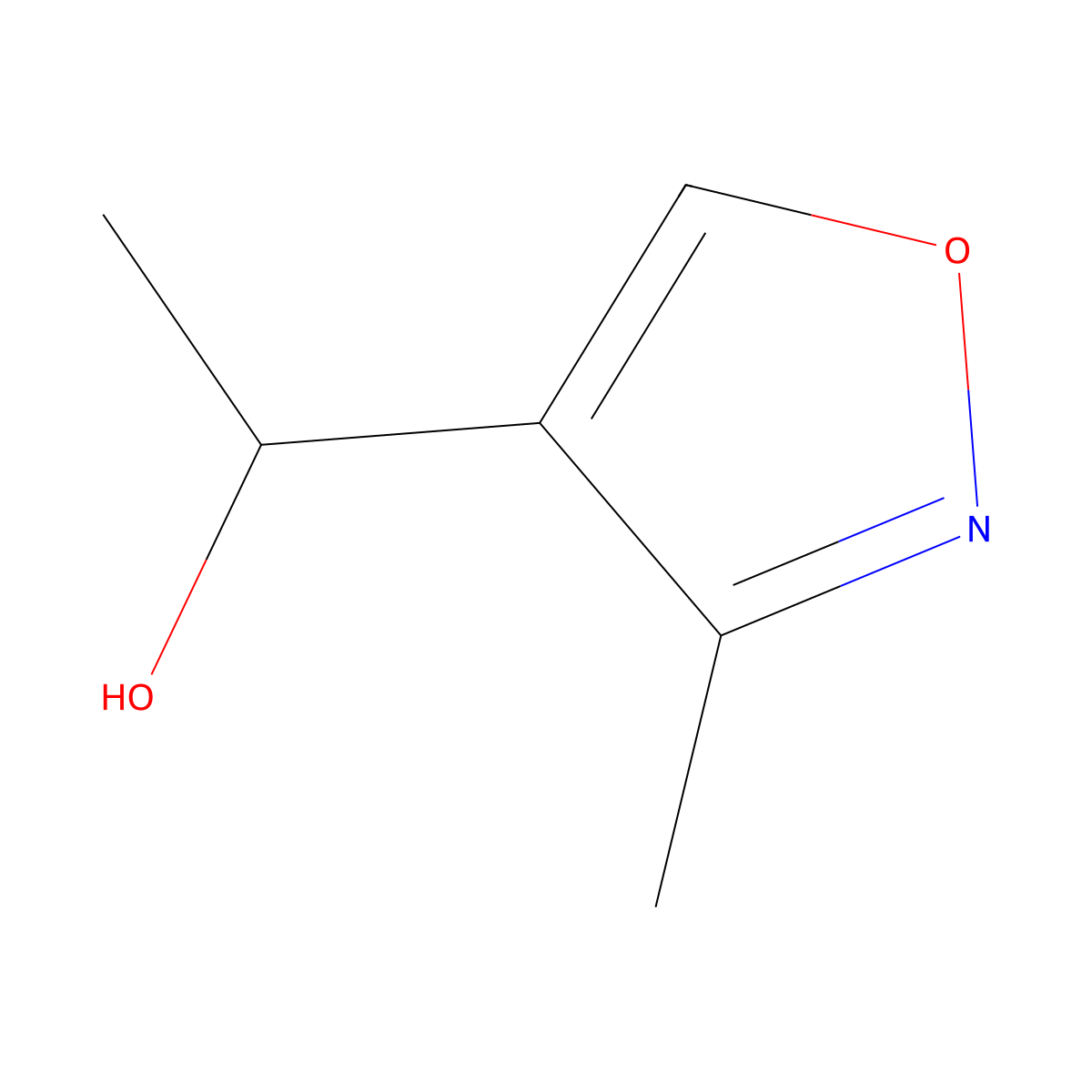 1-(3-Methyl-1,2-oxazol-4-yl)ethan-1-ol molecular structure, CAS 1909320-25-7