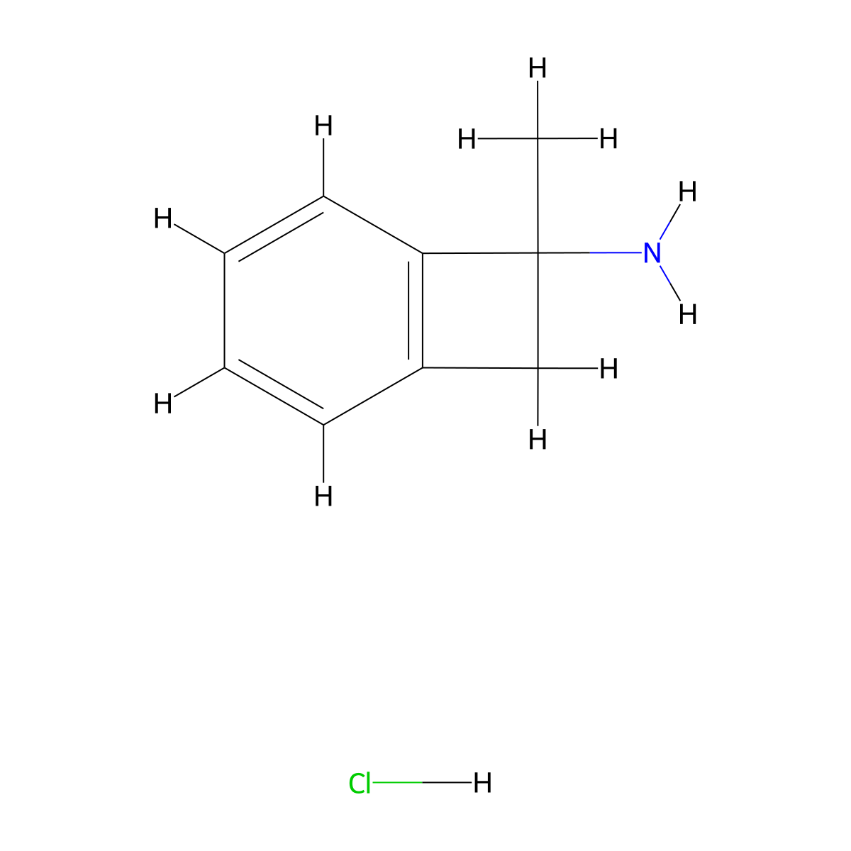 7-Methylbicyclo(4.2.0)octa-1,3,5-trien-7-amine hydrochloride molecular structure, CAS 1909320-28-0