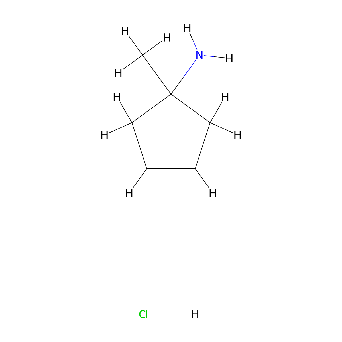 1-Methylcyclopent-3-en-1-amine hydrochloride molecular structure, CAS 1909320-31-5