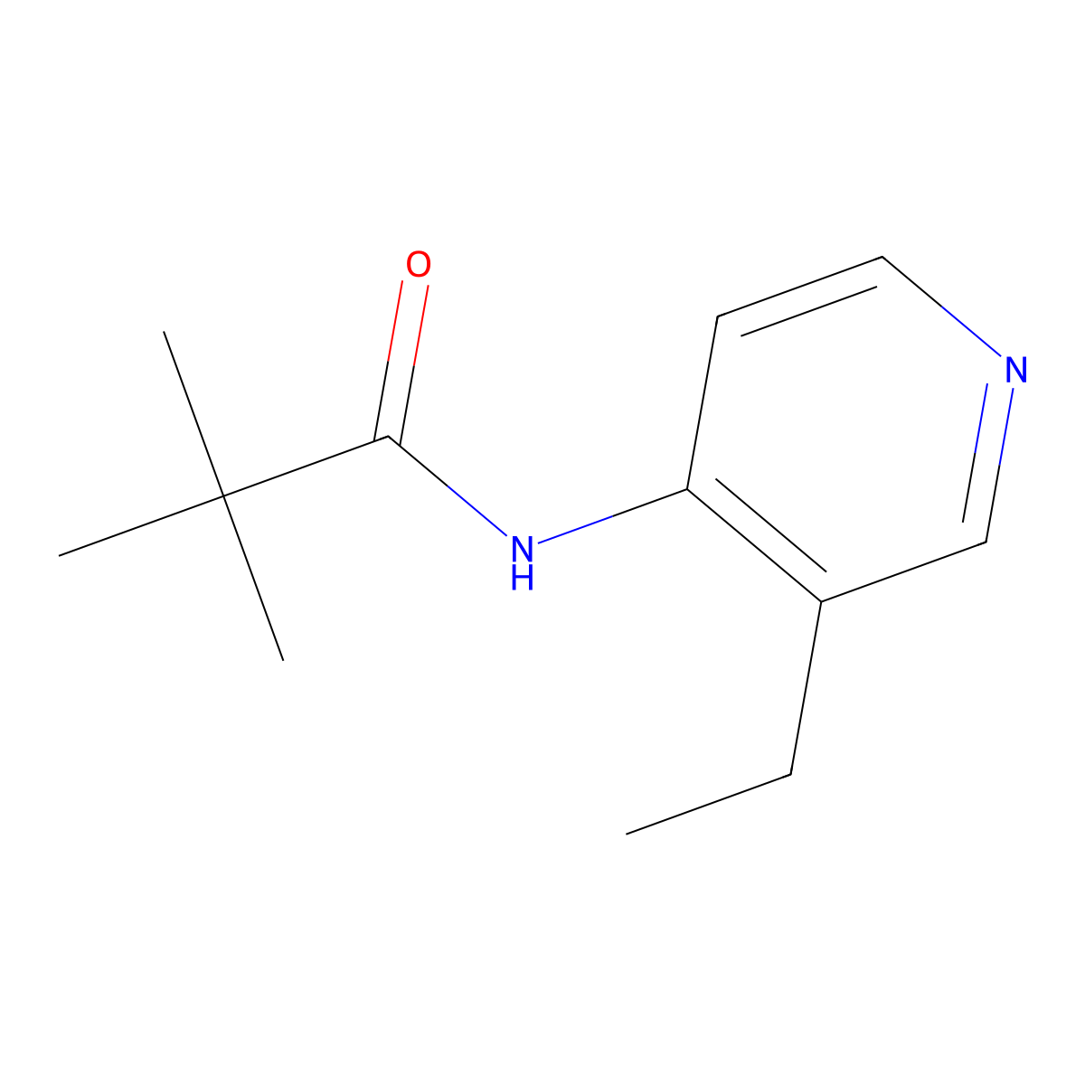 N-(3-ethylpyridin-4-yl)-2,2-dimethylpropanamide molecular structure, CAS 1909320-35-9