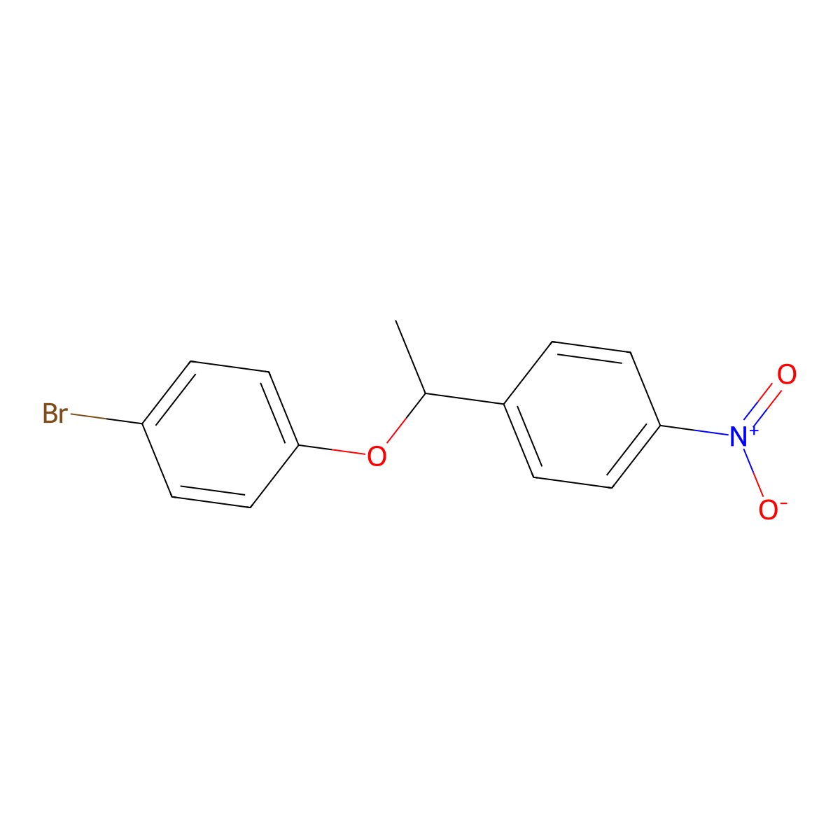 1-Bromo-4-[1-(4-nitrophenyl)ethoxy]benzene molecular structure, CAS 1909324-66-8