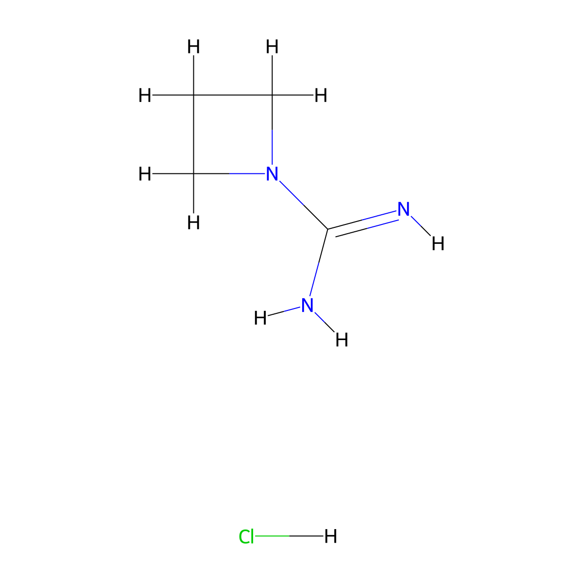 Azetidine-1-carboximidamide hydrochloride molecular structure, CAS 1909324-78-2