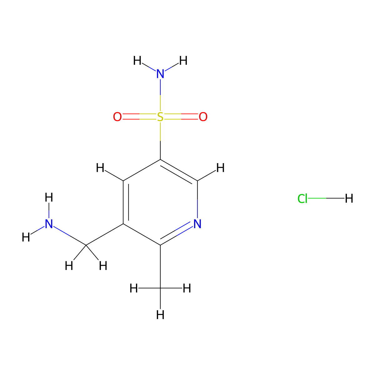 5-(Aminomethyl)-6-methylpyridine-3-sulfonamide hydrochloride molecular structure, CAS 1909324-86-2