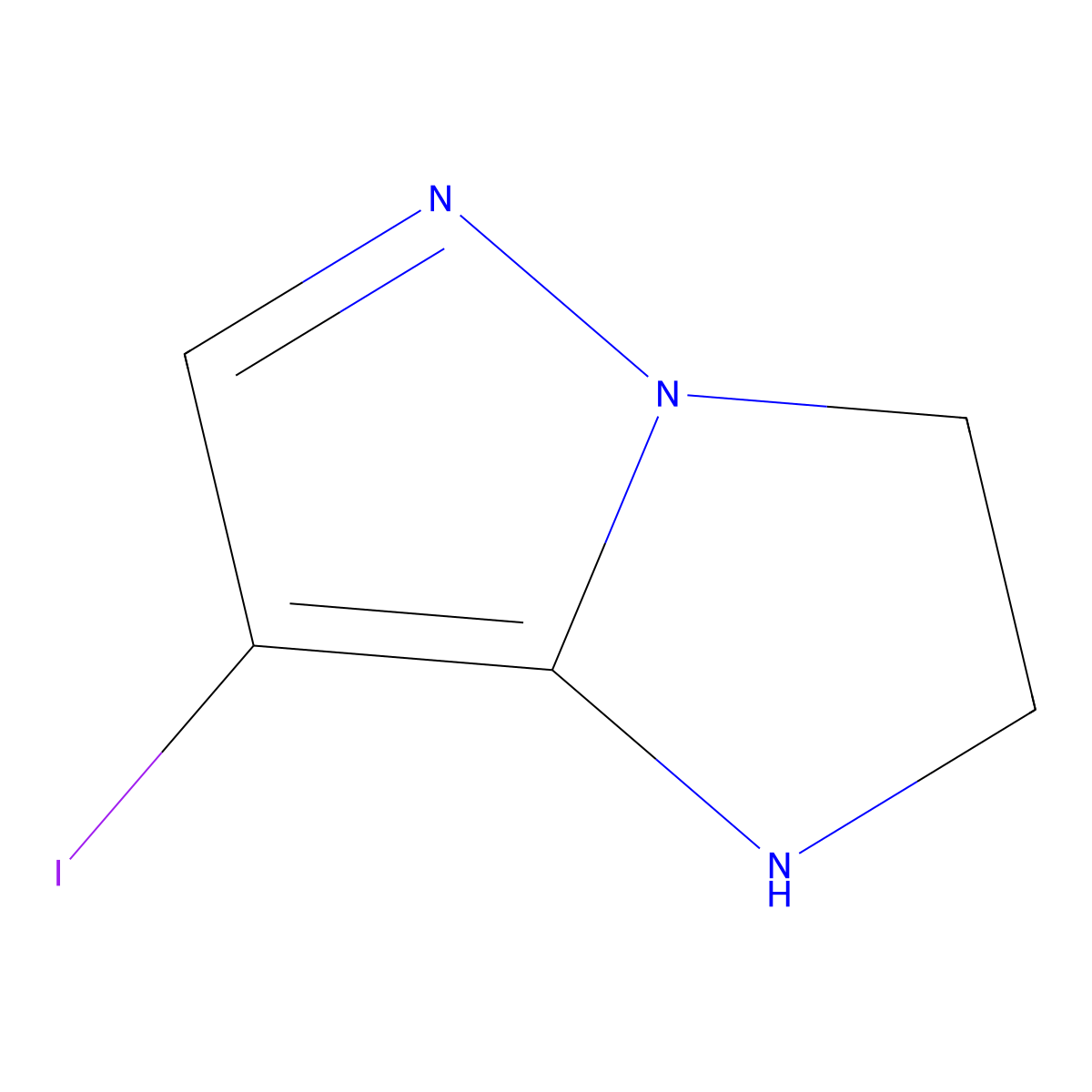 7-iodo-1H,2H,3H-pyrazolo[1,5-a]imidazole molecular structure, CAS 1909324-91-9