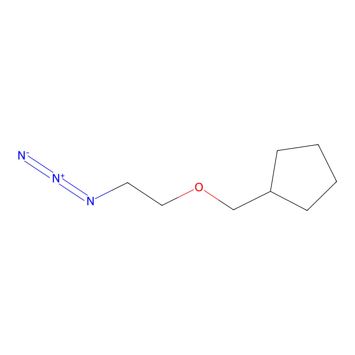 [(2-Azidoethoxy)methyl]cyclopentane molecular structure, CAS 1909325-01-4