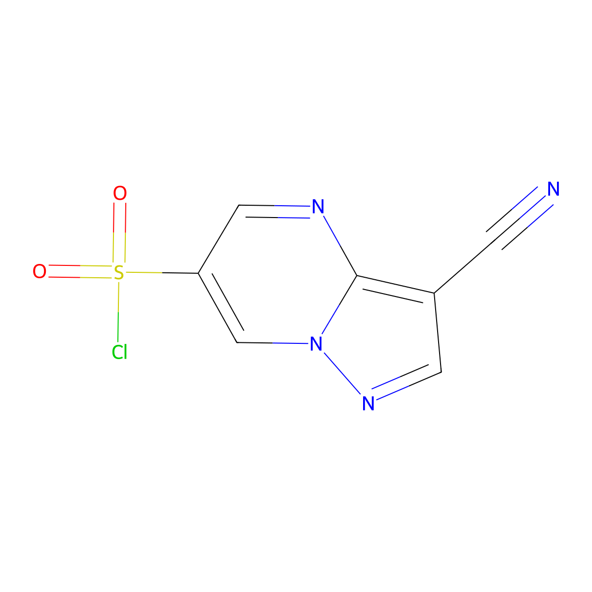 3-Cyanopyrazolo[1,5-a]pyrimidine-6-sulfonyl chloride molecular structure, CAS 1909325-11-6