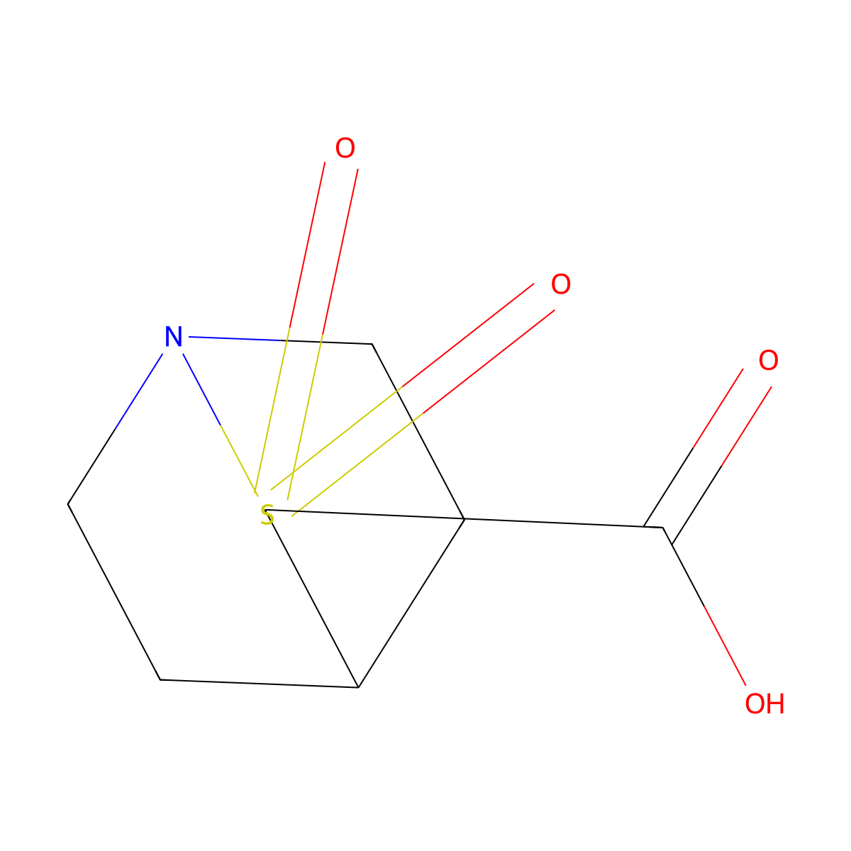 2,2-Dioxo-2lambda6-thia-1-azabicyclo[2.2.2]octane-3-carboxylic acid molecular structure, CAS 1909325-24-1