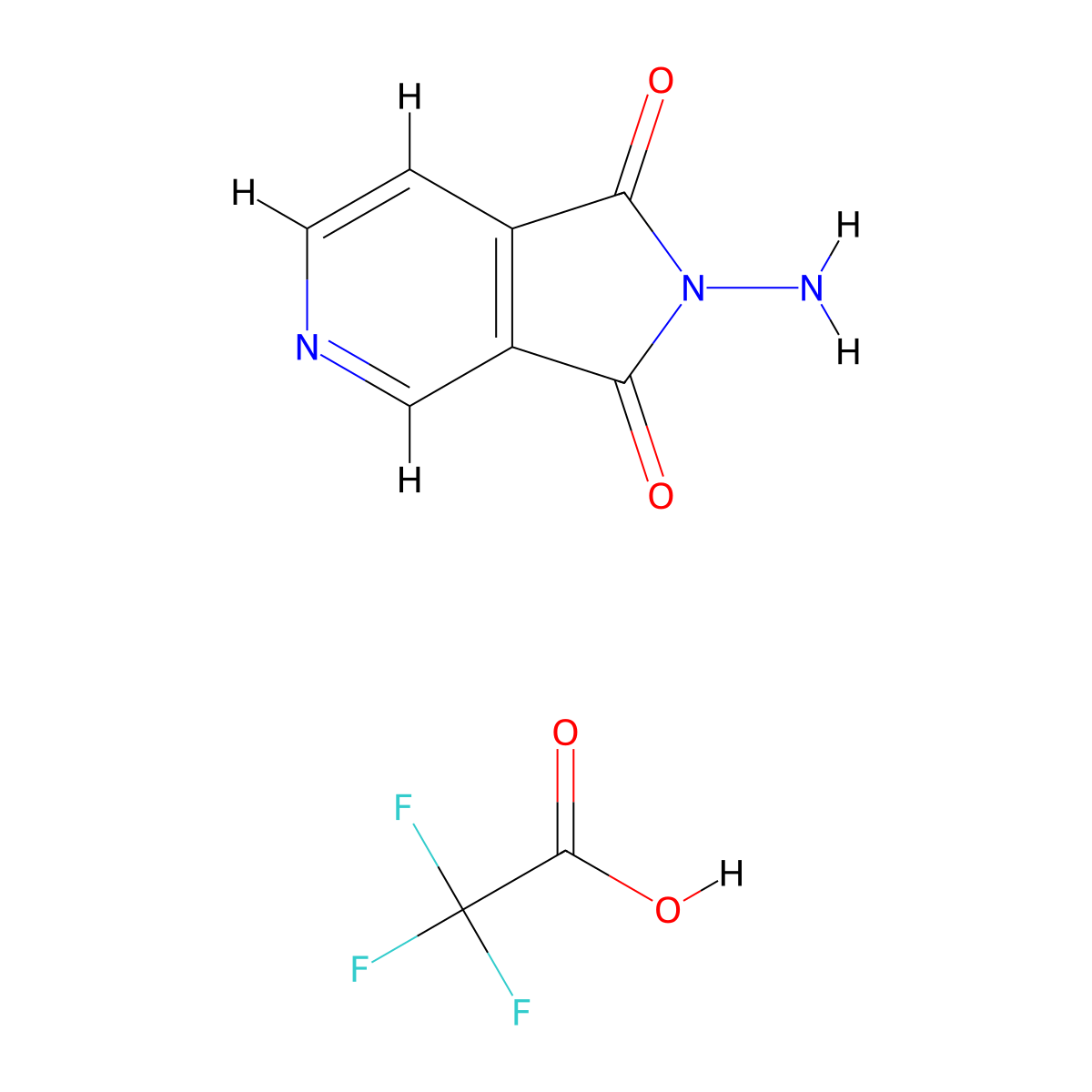 2-amino-1H,2H,3H-pyrrolo[3,4-c]pyridine-1,3-dione trifluoroacetate molecular structure, CAS 1909325-33-2