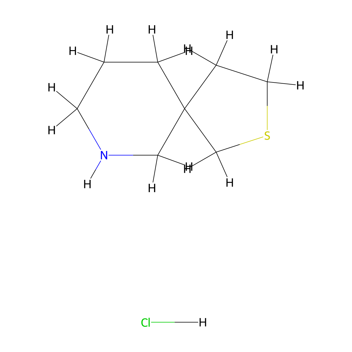 2-Thia-7-azaspiro[4.5]decane hydrochloride molecular structure, CAS 1909325-47-8