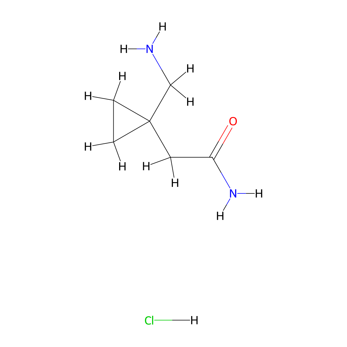 2-[1-(Aminomethyl)cyclopropyl]acetamide hydrochloride molecular structure, CAS 1909325-51-4