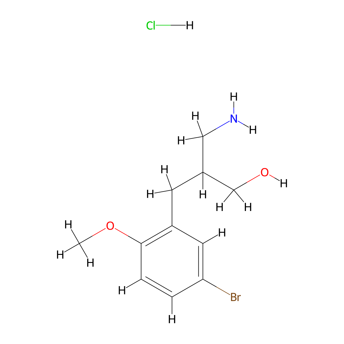 3-Amino-2-[(5-bromo-2-methoxyphenyl)methyl]propan-1-ol hydrochloride molecular structure, CAS 1909325-57-0