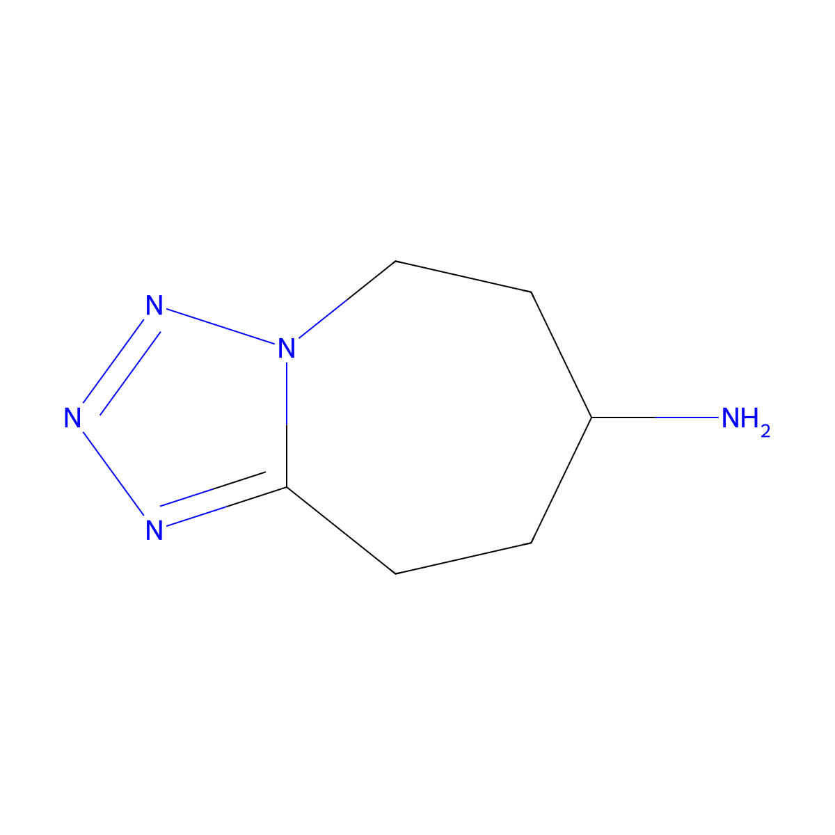 5H,6H,7H,8H,9H-[1,2,3,4]tetrazolo[1,5-a]azepin-7-amine molecular structure, CAS 1909325-68-3